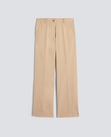 PANTALONE IN EXTRA FINE TWILL DI COTONE TINTO PEZZA