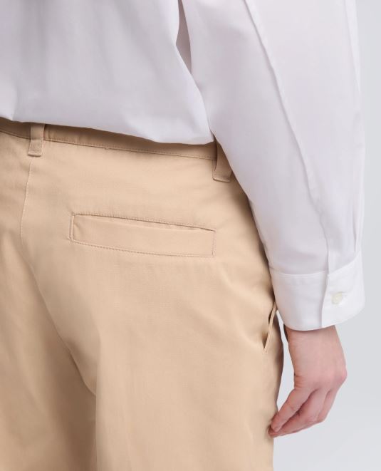 PANTALONE IN EXTRA FINE TWILL DI COTONE TINTO PEZZA