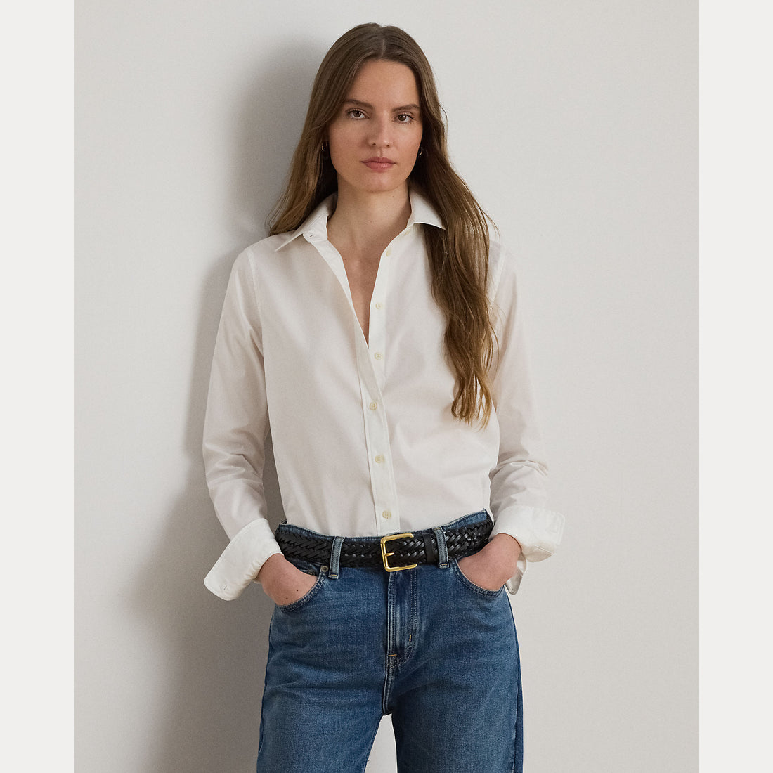 Camicia in cotone dalla vestibilità classica e di facile manutenzione