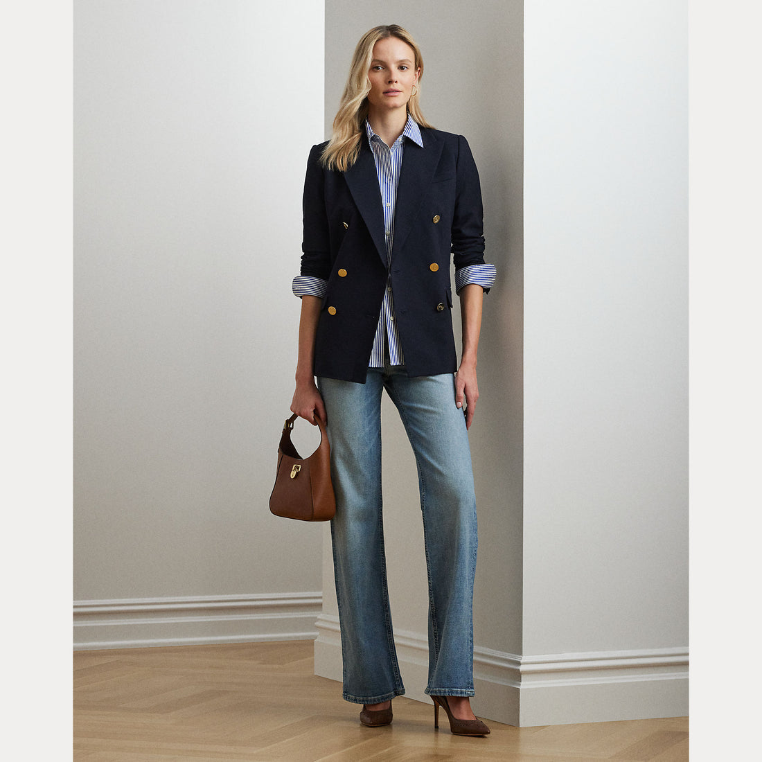 CAMICIA A RIGHE IN COTONE DI FACILE MANUTENZIONE