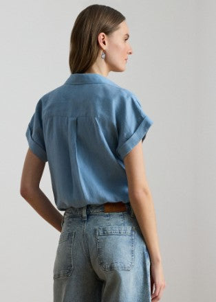 camicia in lino a maniche corte