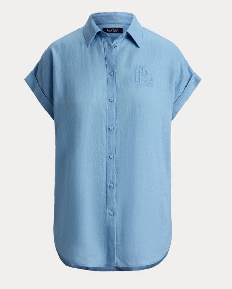 camicia in lino a maniche corte