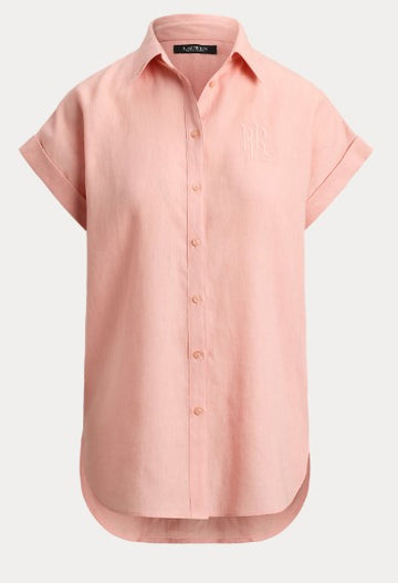 camicia in lino a maniche corte