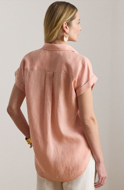 camicia in lino a maniche corte