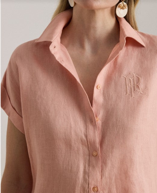 camicia in lino a maniche corte