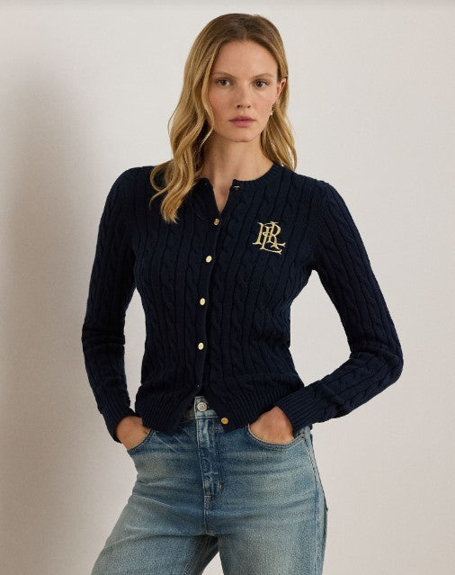 CARDIGAN IN COTONE A TRECCE