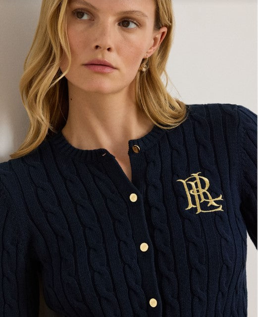 CARDIGAN IN COTONE A TRECCE