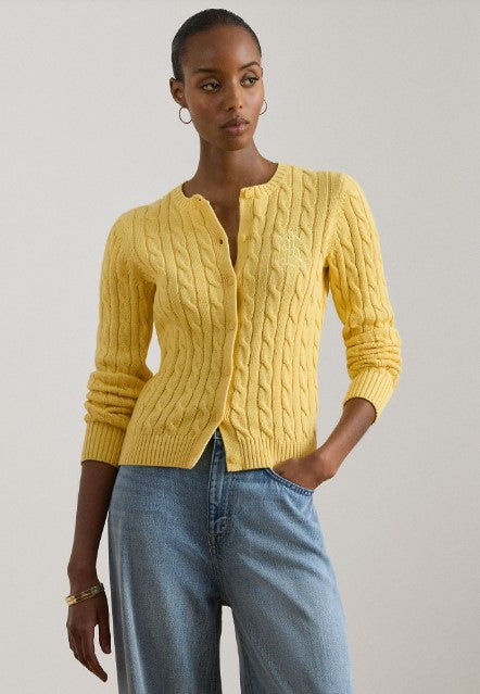 CARDIGAN IN COTONE A TRECCE