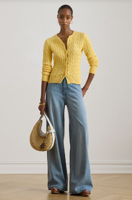 CARDIGAN IN COTONE A TRECCE