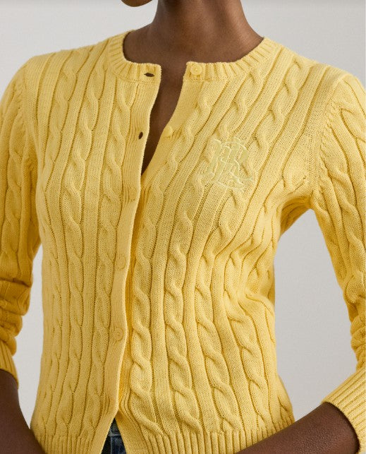 CARDIGAN IN COTONE A TRECCE
