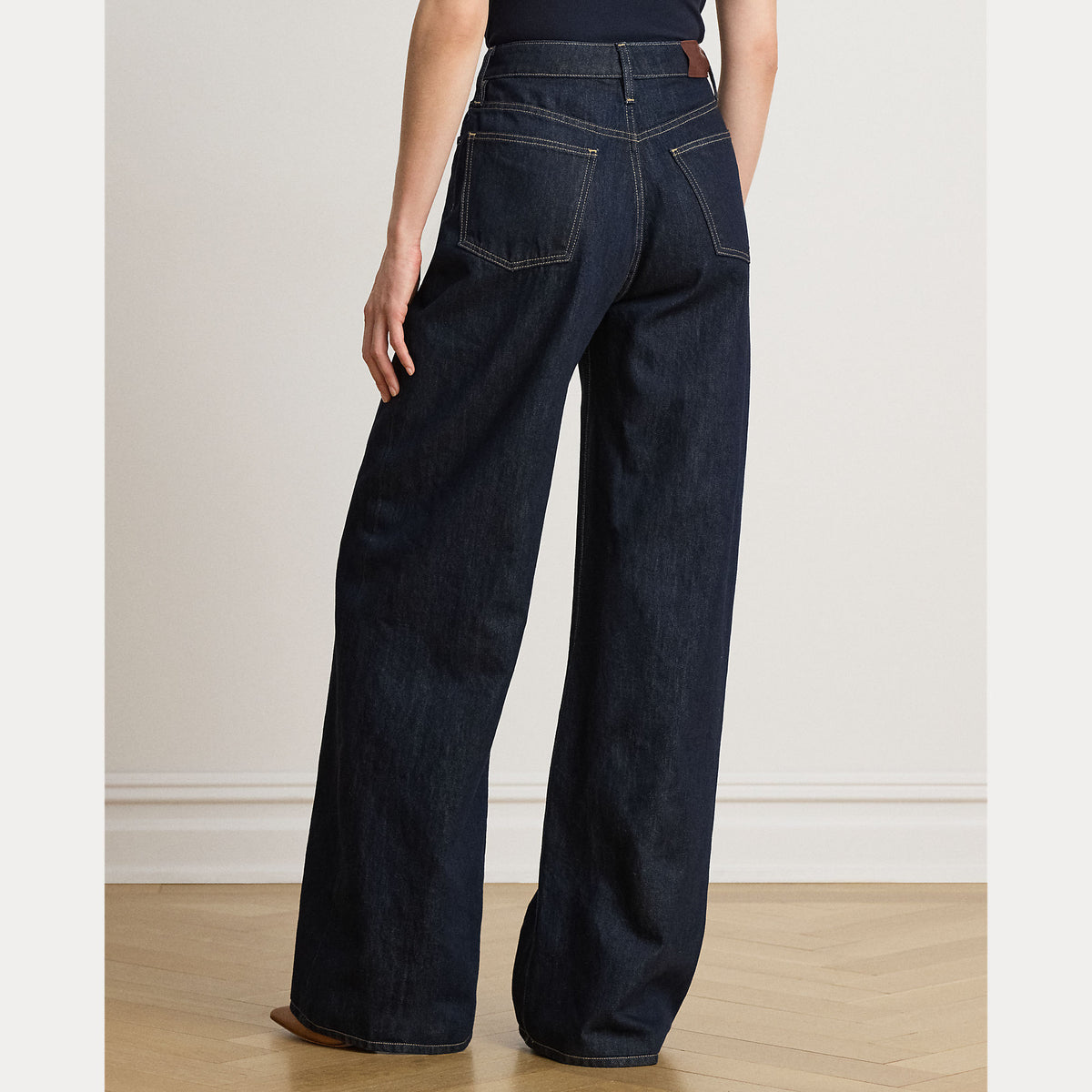 JEANS A VITA ALTA E GAMBA LARGA