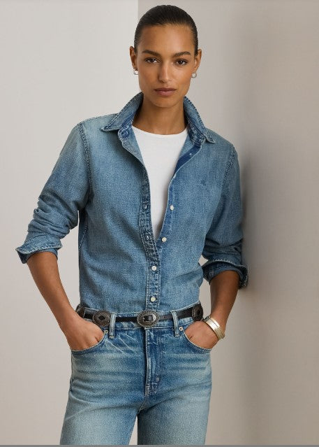 CAMICIA IN DENIM DAL VESTIBILITÀ CLASSICA