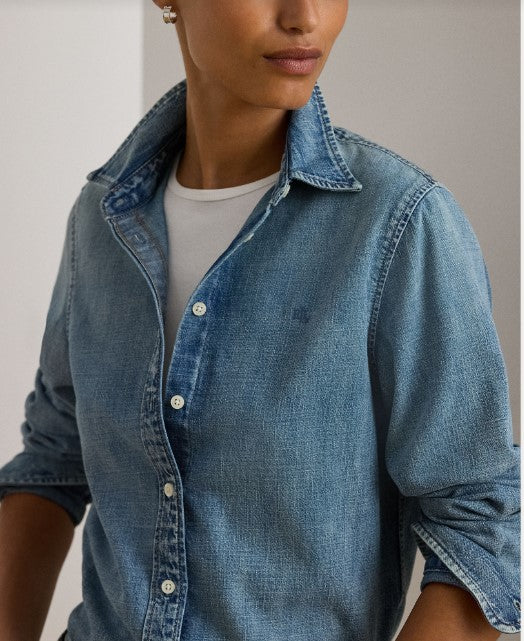 CAMICIA IN DENIM DAL VESTIBILITÀ CLASSICA