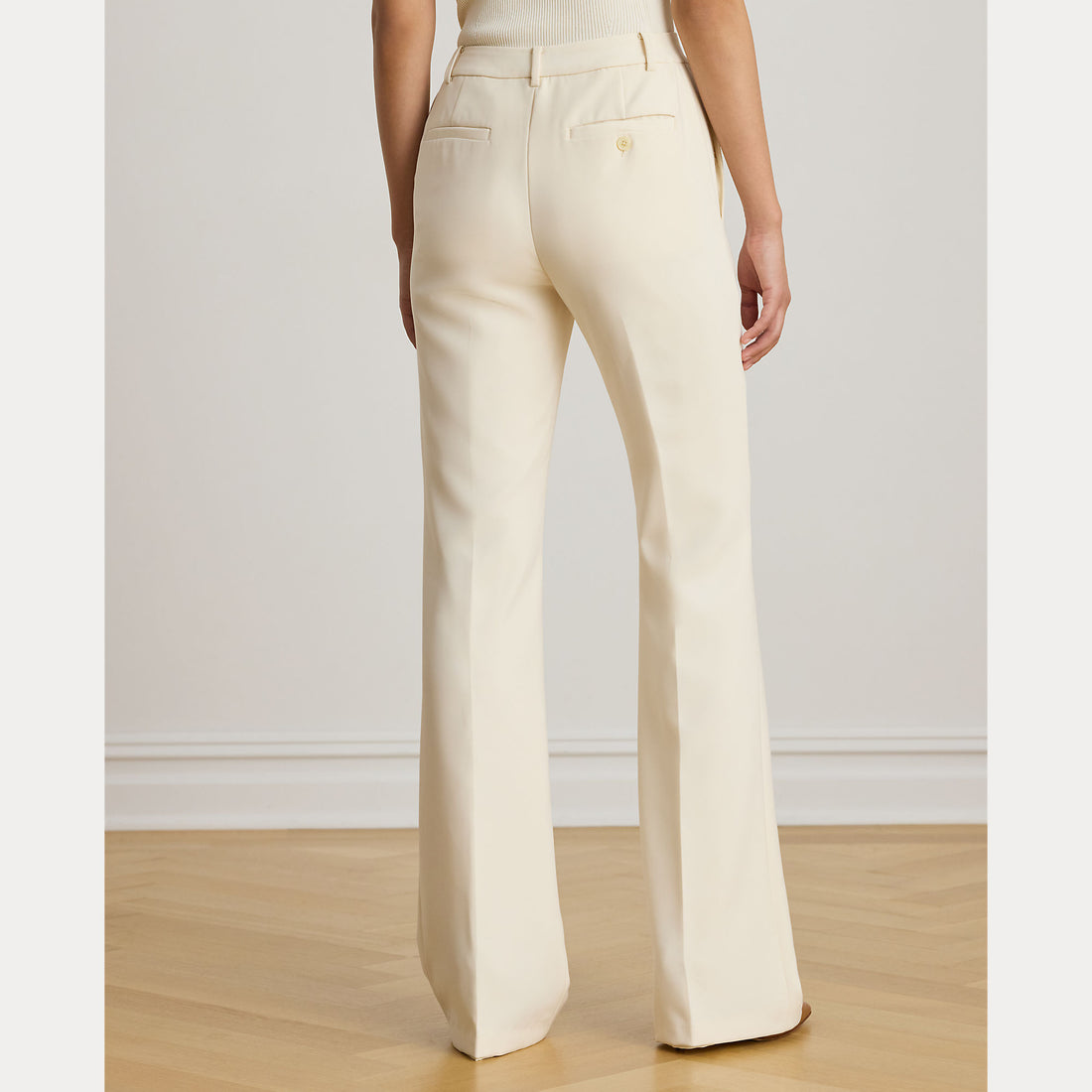 PANTALONI DRITTI IN CREPE ELASTICIZZATO