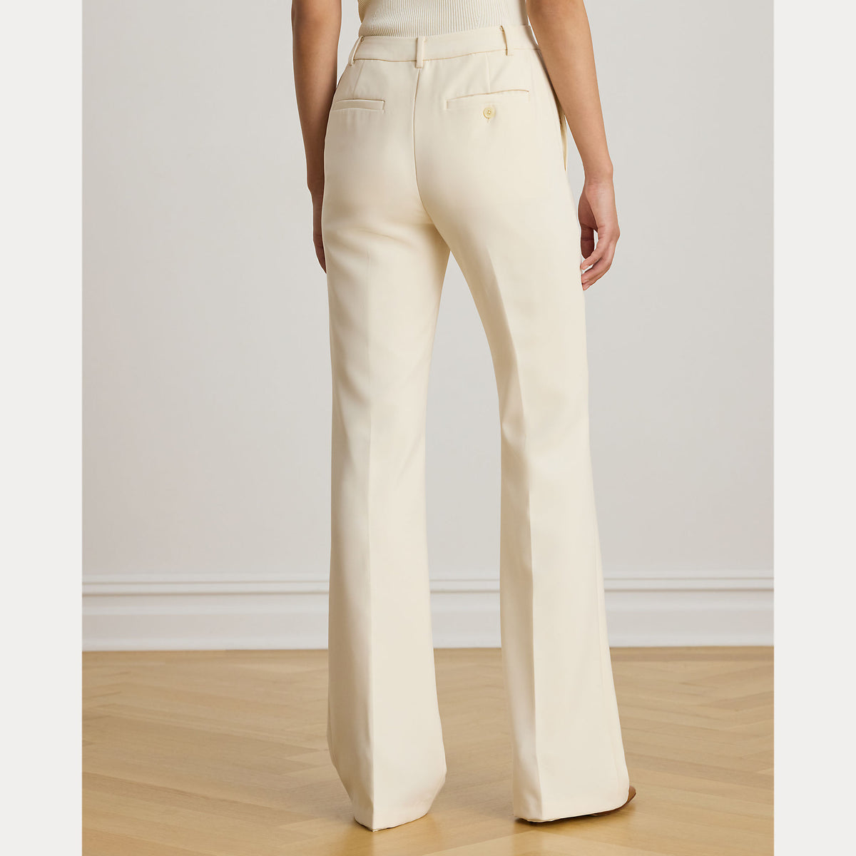 PANTALONI DRITTI IN CREPE ELASTICIZZATO