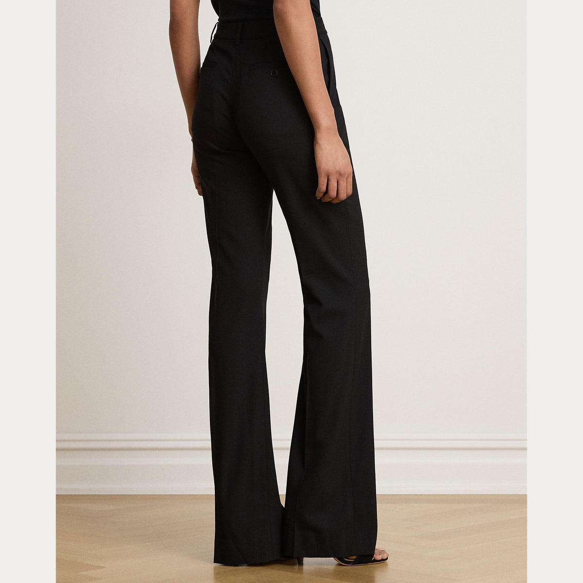 PANTALONI DRITTI IN CREPE ELASTICIZZATO