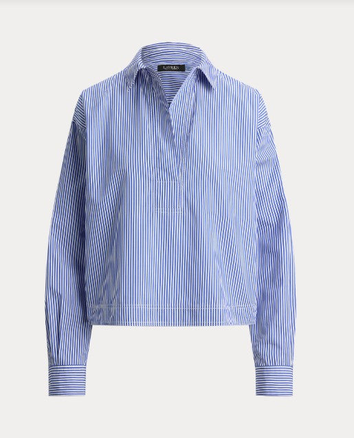 CAMICIA CORTA A RIGHE