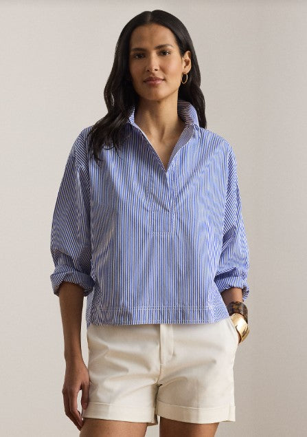 CAMICIA CORTA A RIGHE