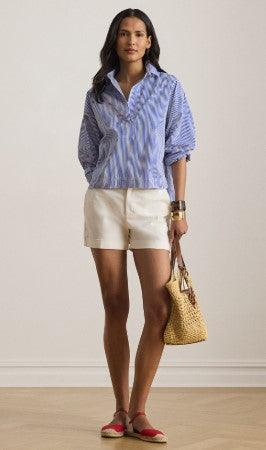 CAMICIA CORTA A RIGHE