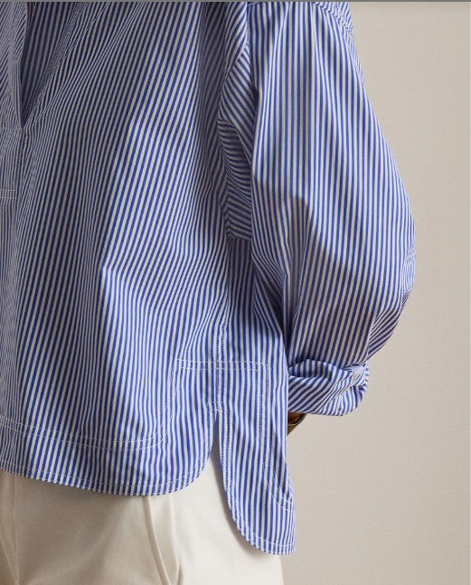 CAMICIA CORTA A RIGHE