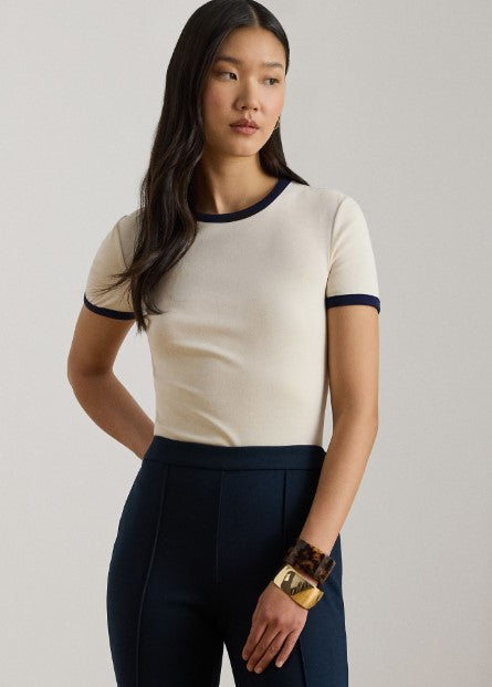 t-shirt in cotone bicolore