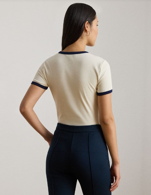 t-shirt in cotone bicolore