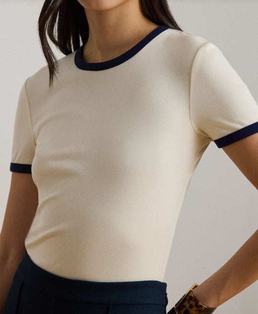 t-shirt in cotone bicolore
