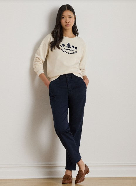 maglione in cotone con logo