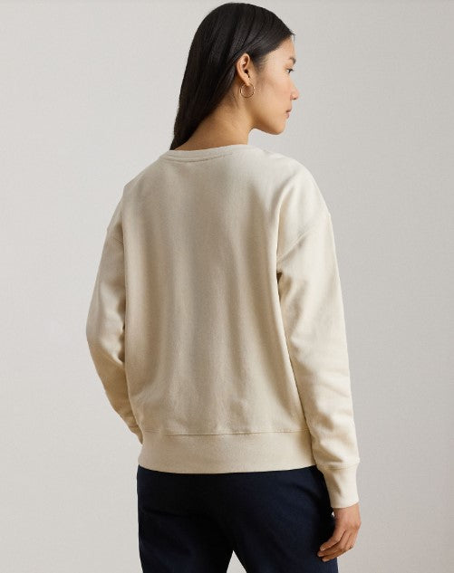 maglione in cotone con logo
