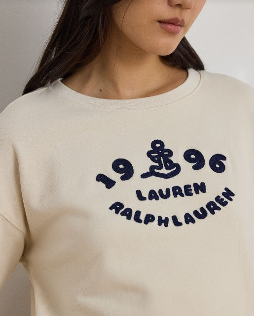 maglione in cotone con logo