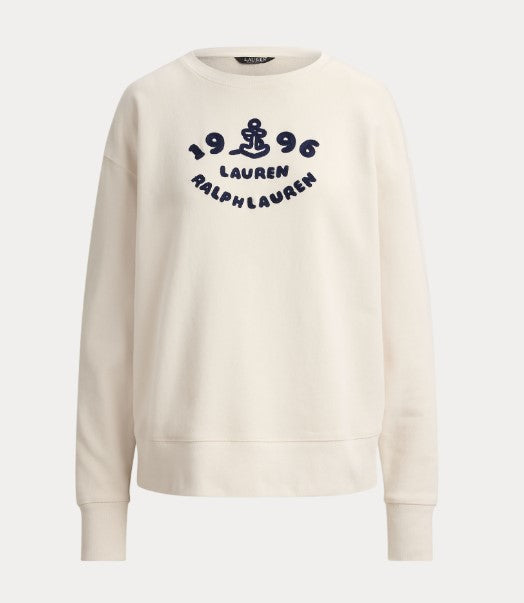 maglione in cotone con logo
