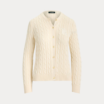 Cardigan in misto cotone a trecce