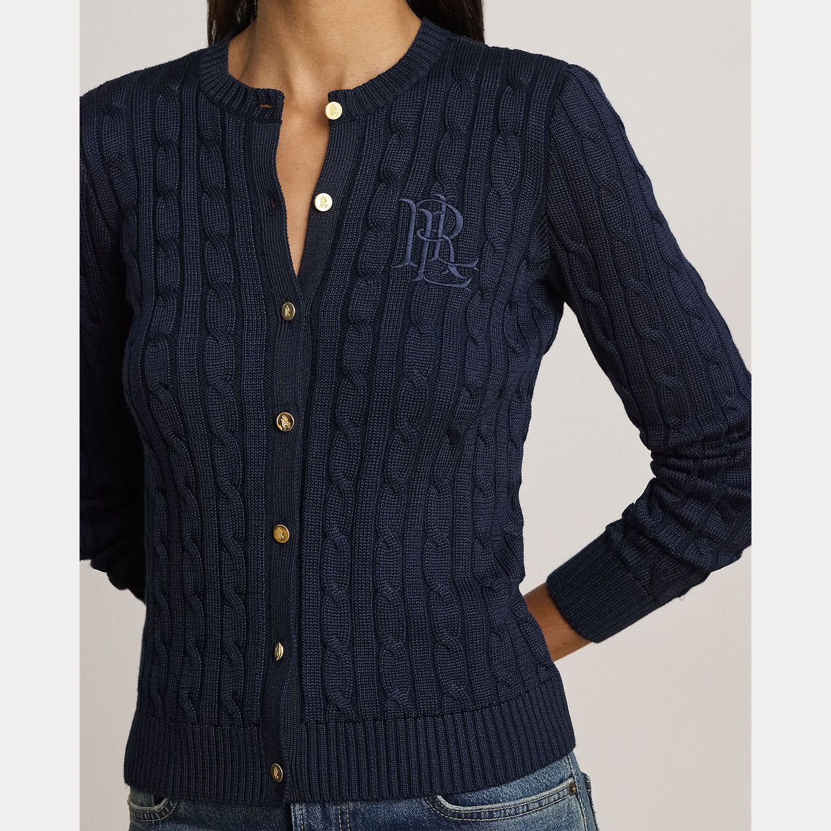 Cardigan in misto cotone a trecce