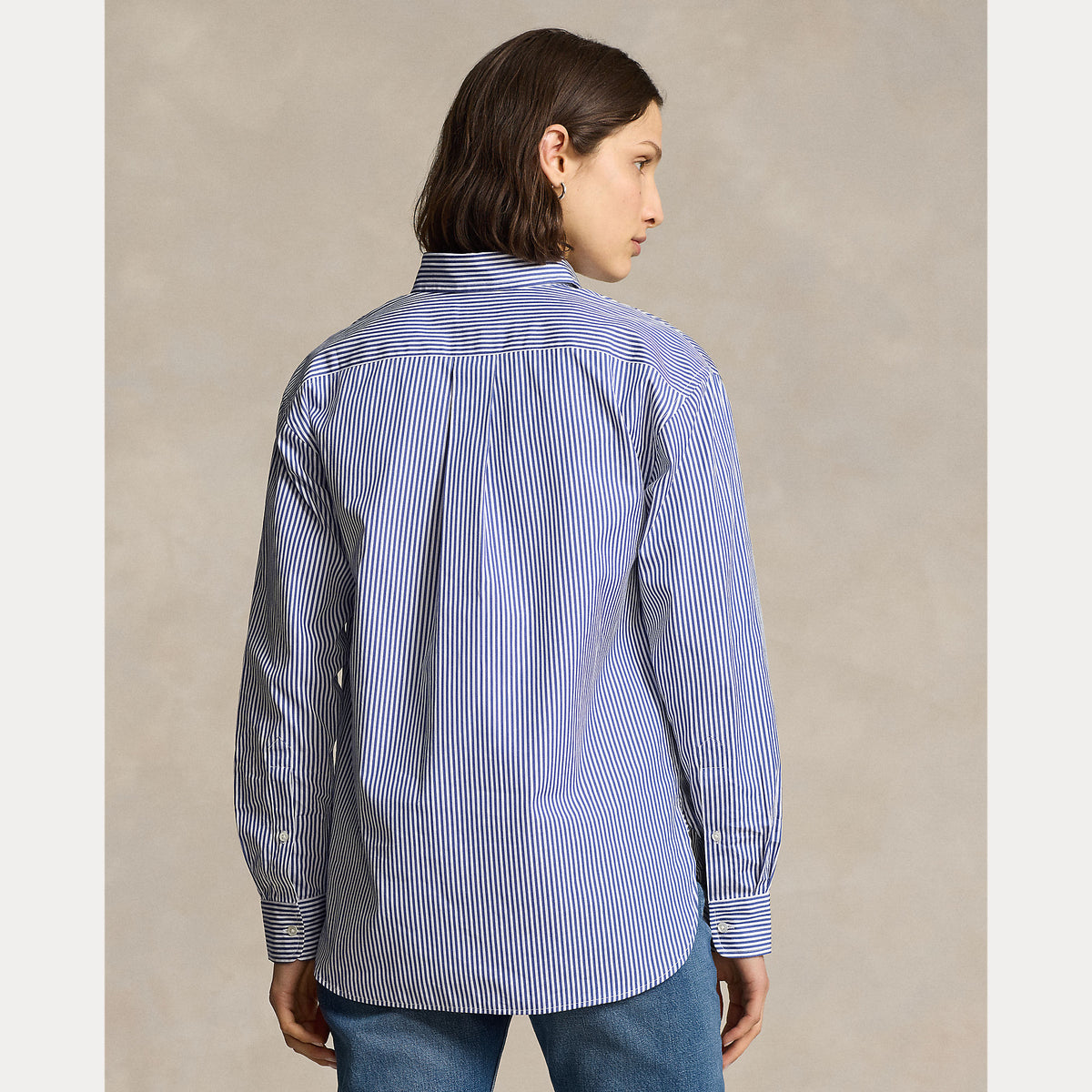 CAMICIA IN COTONE A RIGHE DAL VESTIBILITÀ RILASSATA