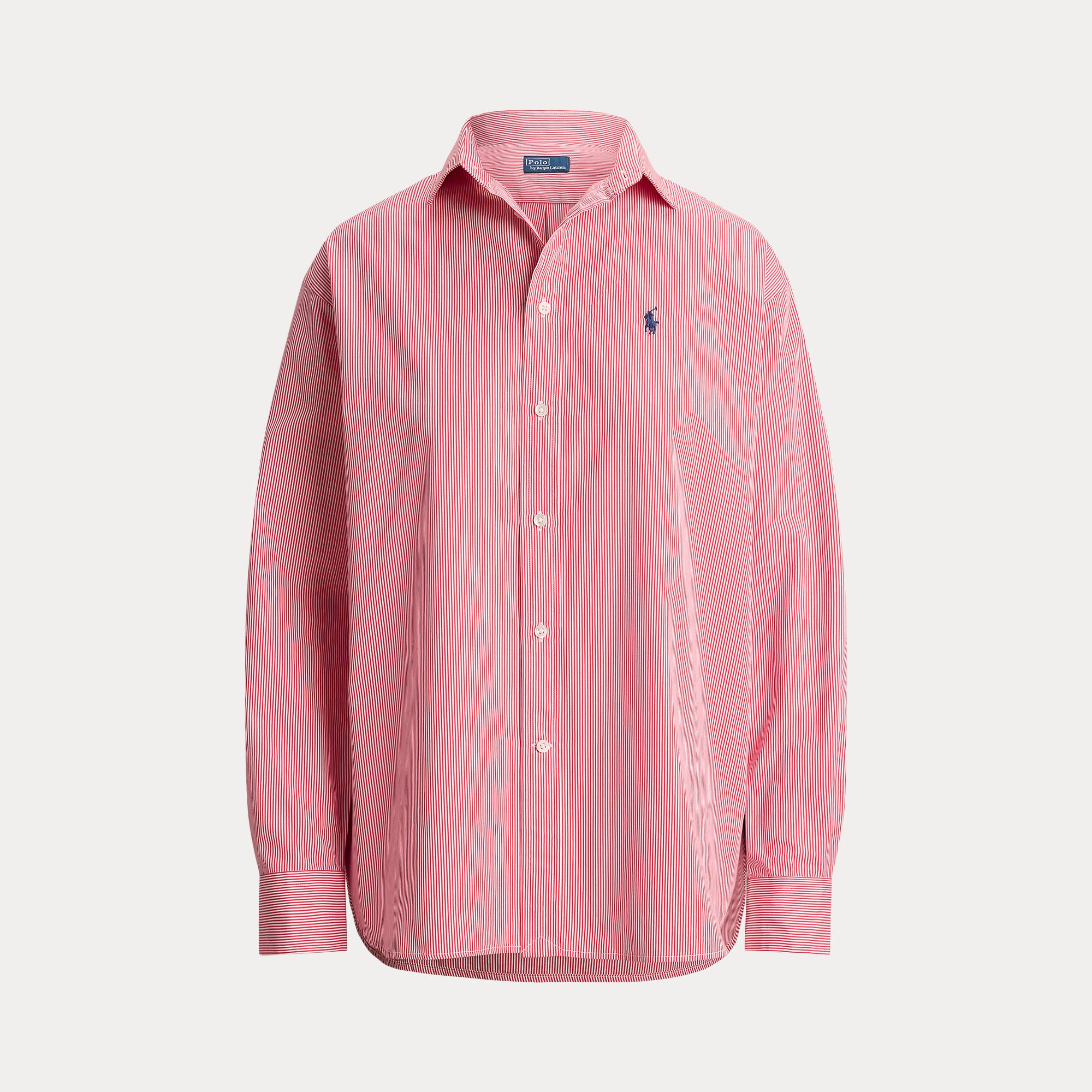 CAMICIA IN COTONE A RIGHE DAL VESTIBILITÀ RILASSATA