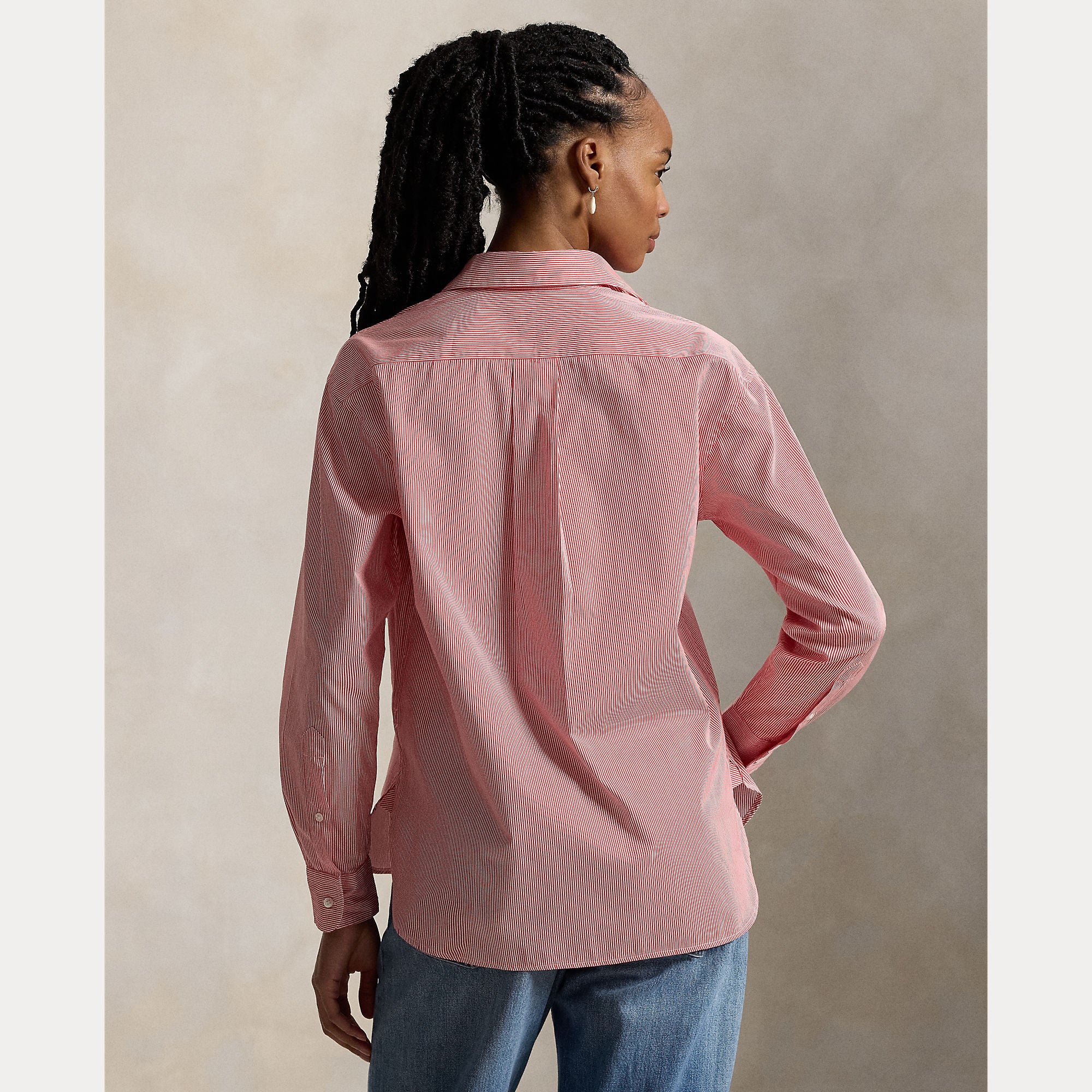 CAMICIA IN COTONE A RIGHE DAL VESTIBILITÀ RILASSATA