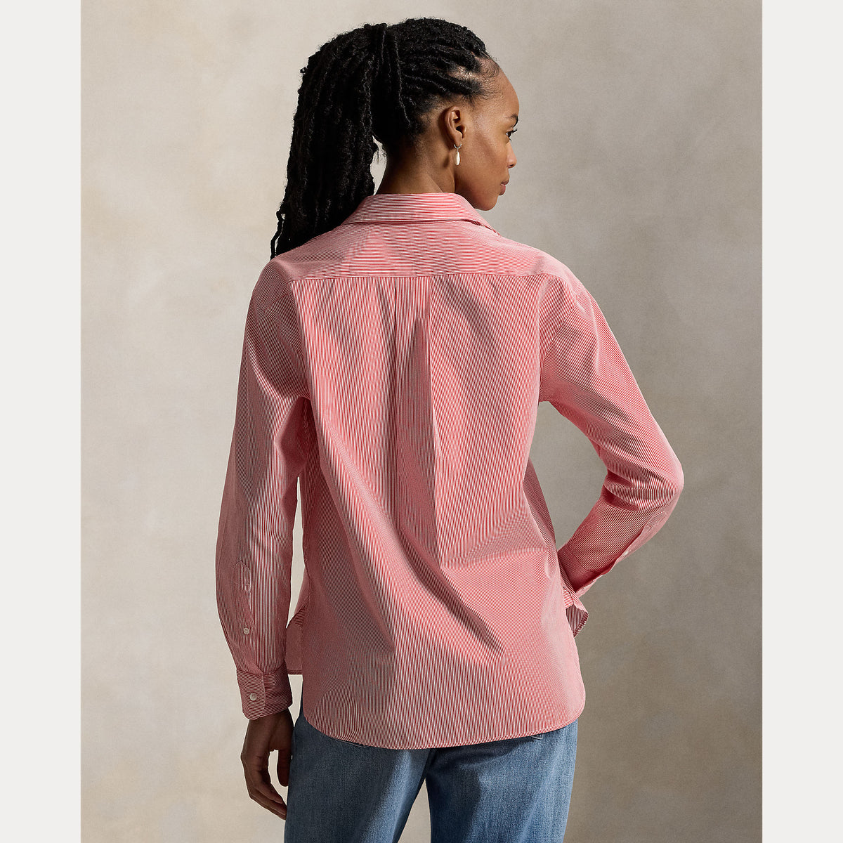 CAMICIA IN COTONE A RIGHE DAL VESTIBILITÀ RILASSATA
