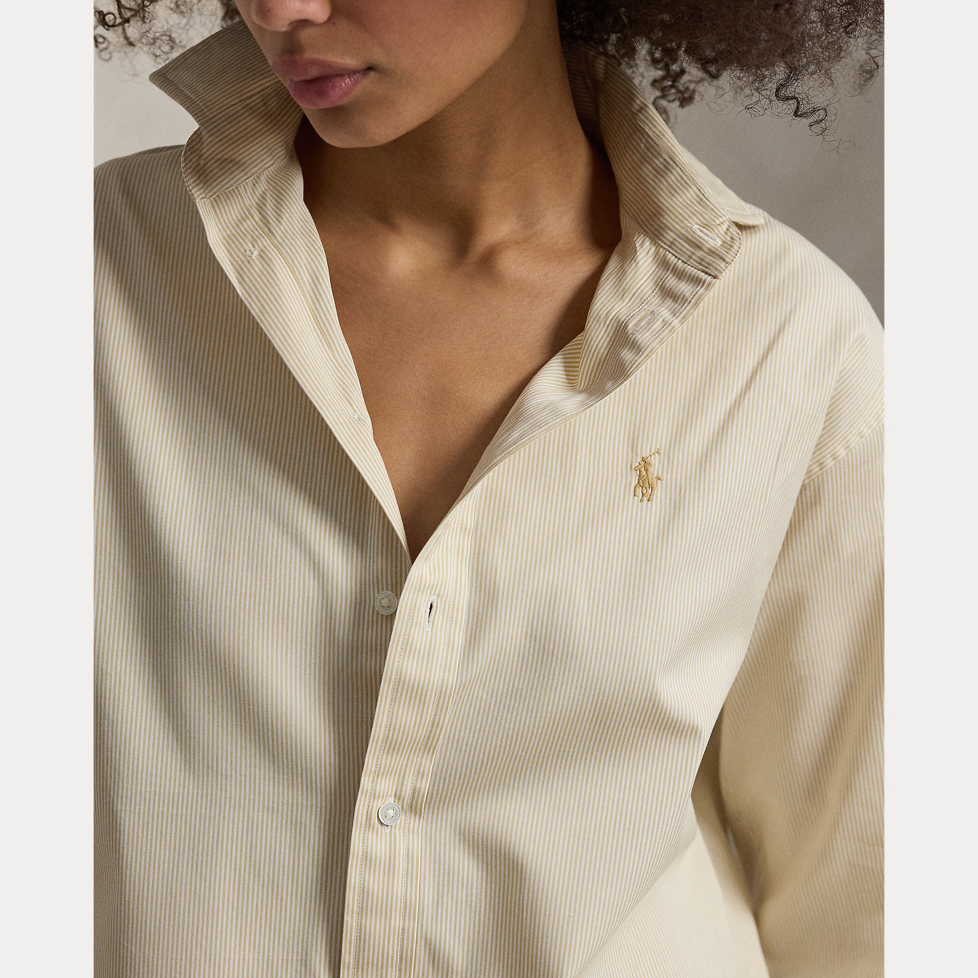 CAMICIA IN COTONE A RIGHE DAL VESTIBILITÀ RILASSATA