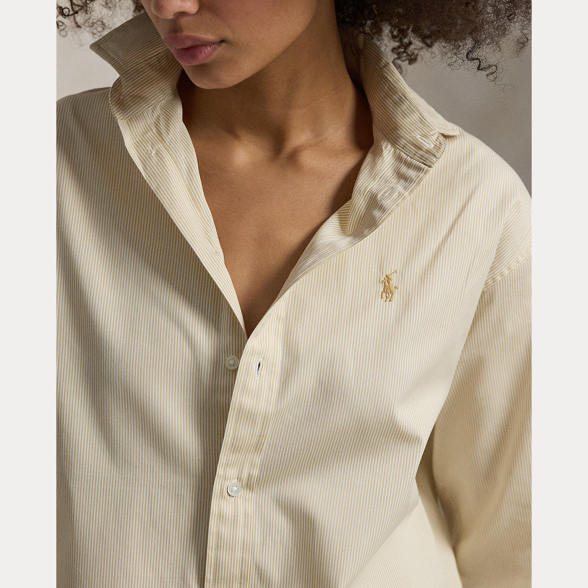CAMICIA IN COTONE A RIGHE DAL VESTIBILITÀ RILASSATA