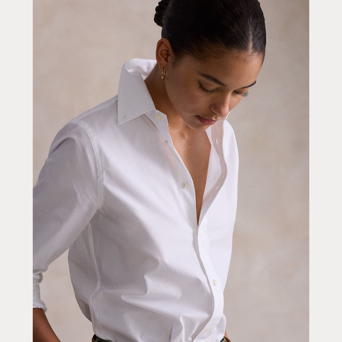 CAMICIA IN COTONE ELASTICIZZATO SLIM FIT