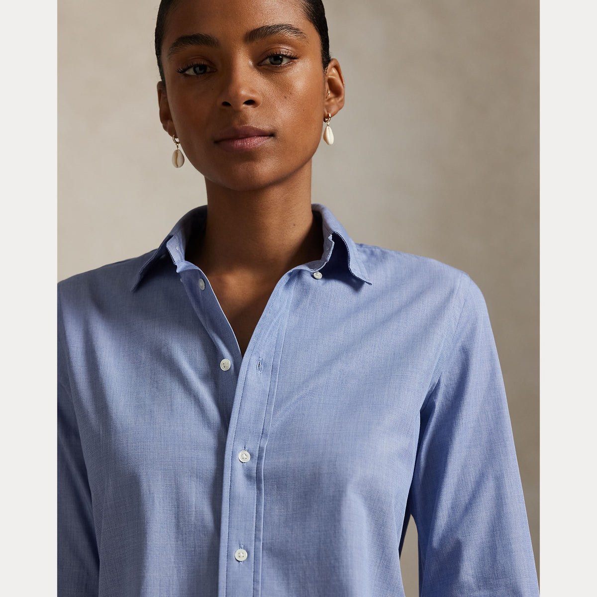 CAMICIA IN COTONE ELASTICIZZATO SLIM FIT