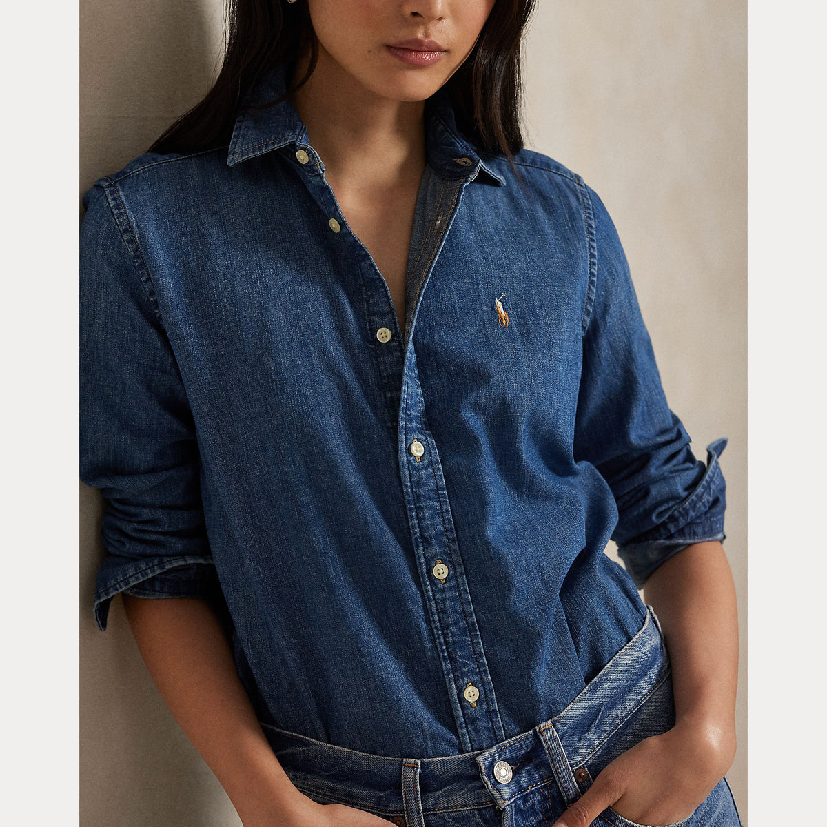 CAMICIA IN DENIM SLIM FIT