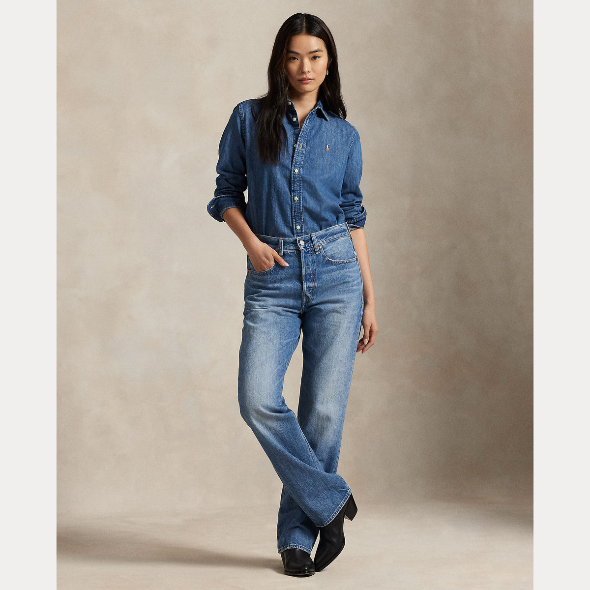 CAMICIA IN DENIM SLIM FIT