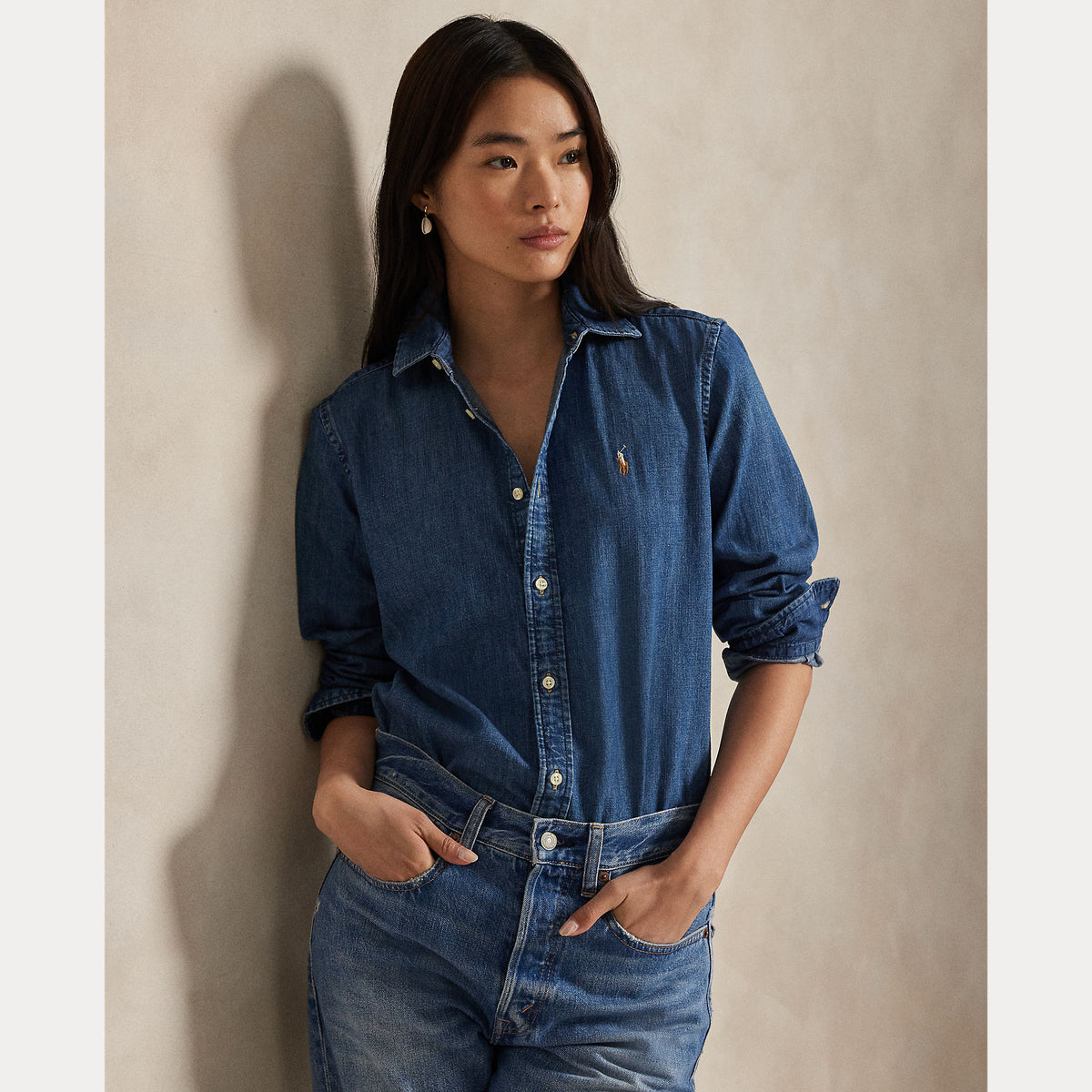 CAMICIA IN DENIM SLIM FIT