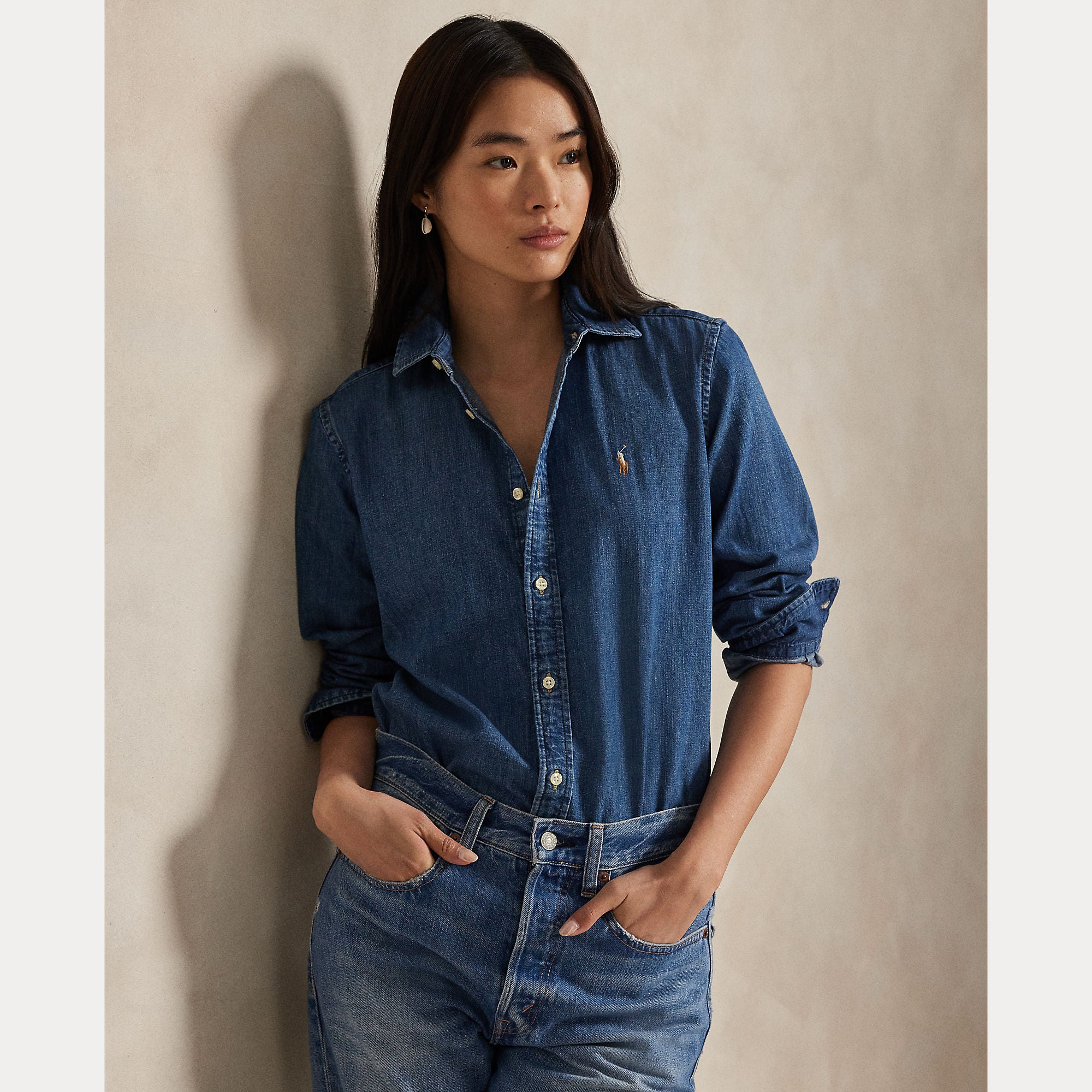 CAMICIA IN DENIM SLIM FIT