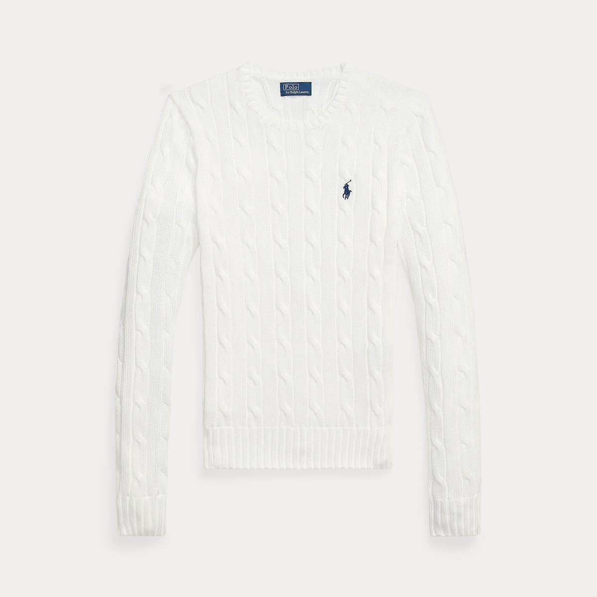 MAGLIA GIROCOLLO IN COTONE A TRECCE