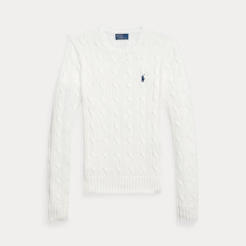 MAGLIA GIROCOLLO IN COTONE A TRECCE
