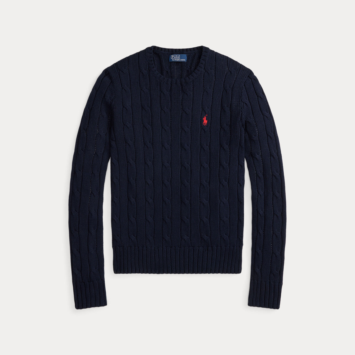 MAGLIA GIROCOLLO IN COTONE A TRECCE