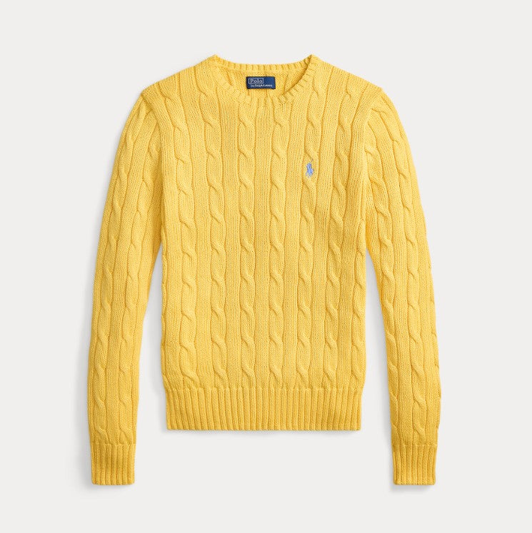 MAGLIA GIROCOLLO IN COTONE A TRECCE