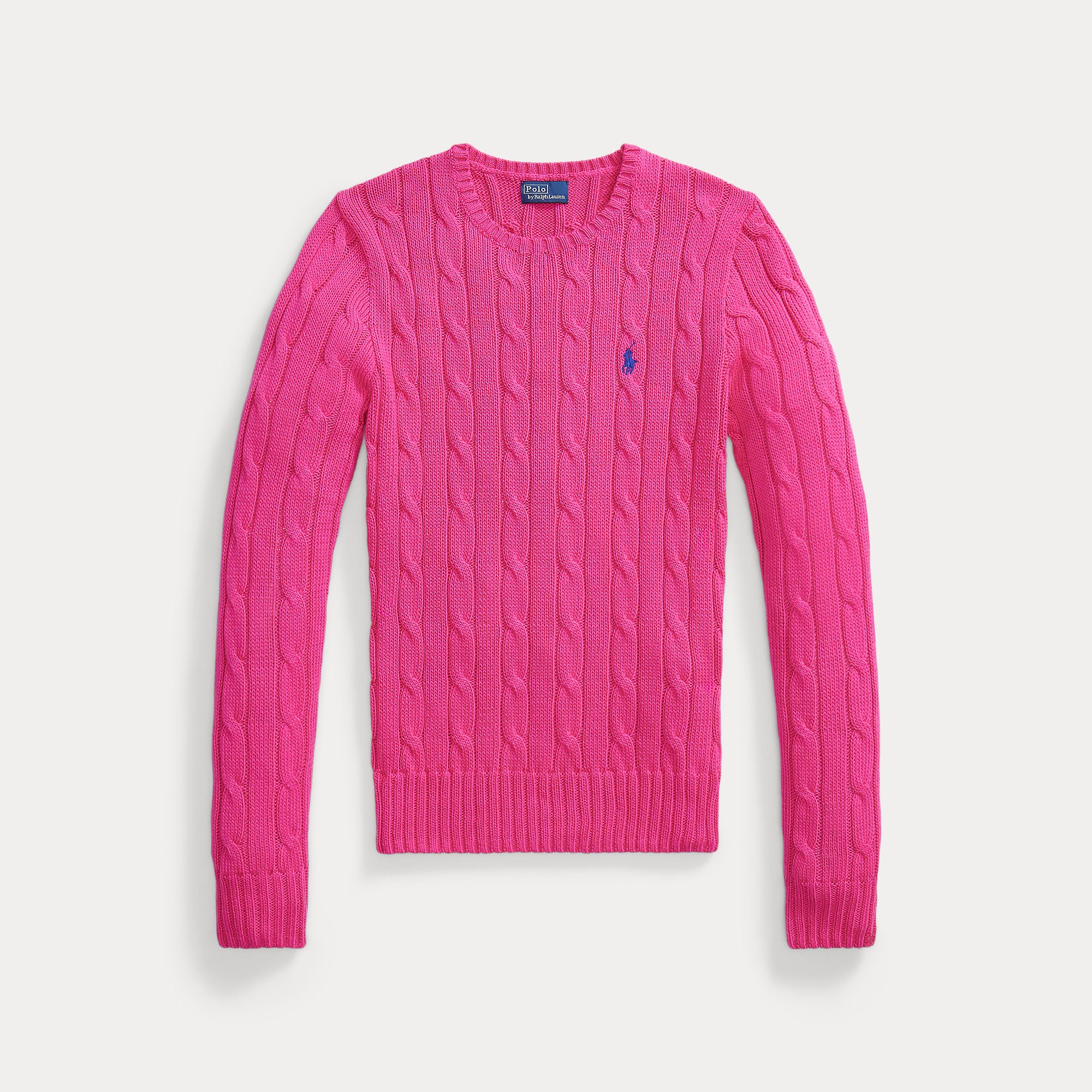 MAGLIA GIROCOLLO IN COTONE A TRECCE